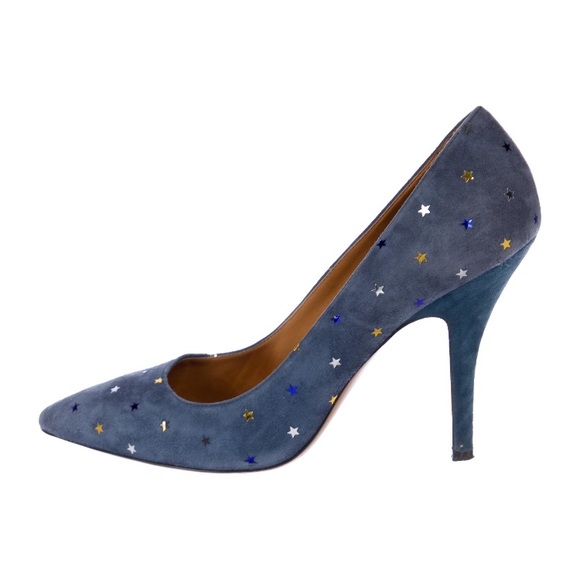Isabel Marant Blue Suede heels with Stars - Picture 1 of 7
